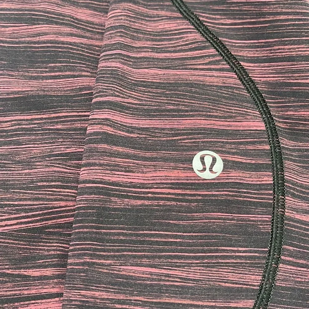 𝅺lululemon Run The Day Crop Low Tide Blush Berry Black Nulux Sz 6